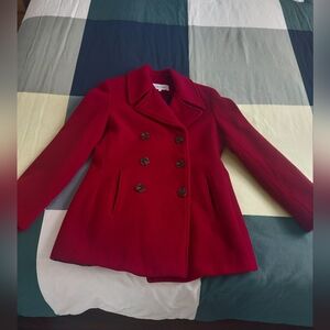 Calvin Klein Double-Breasted Wool & Cashmere Peacoat